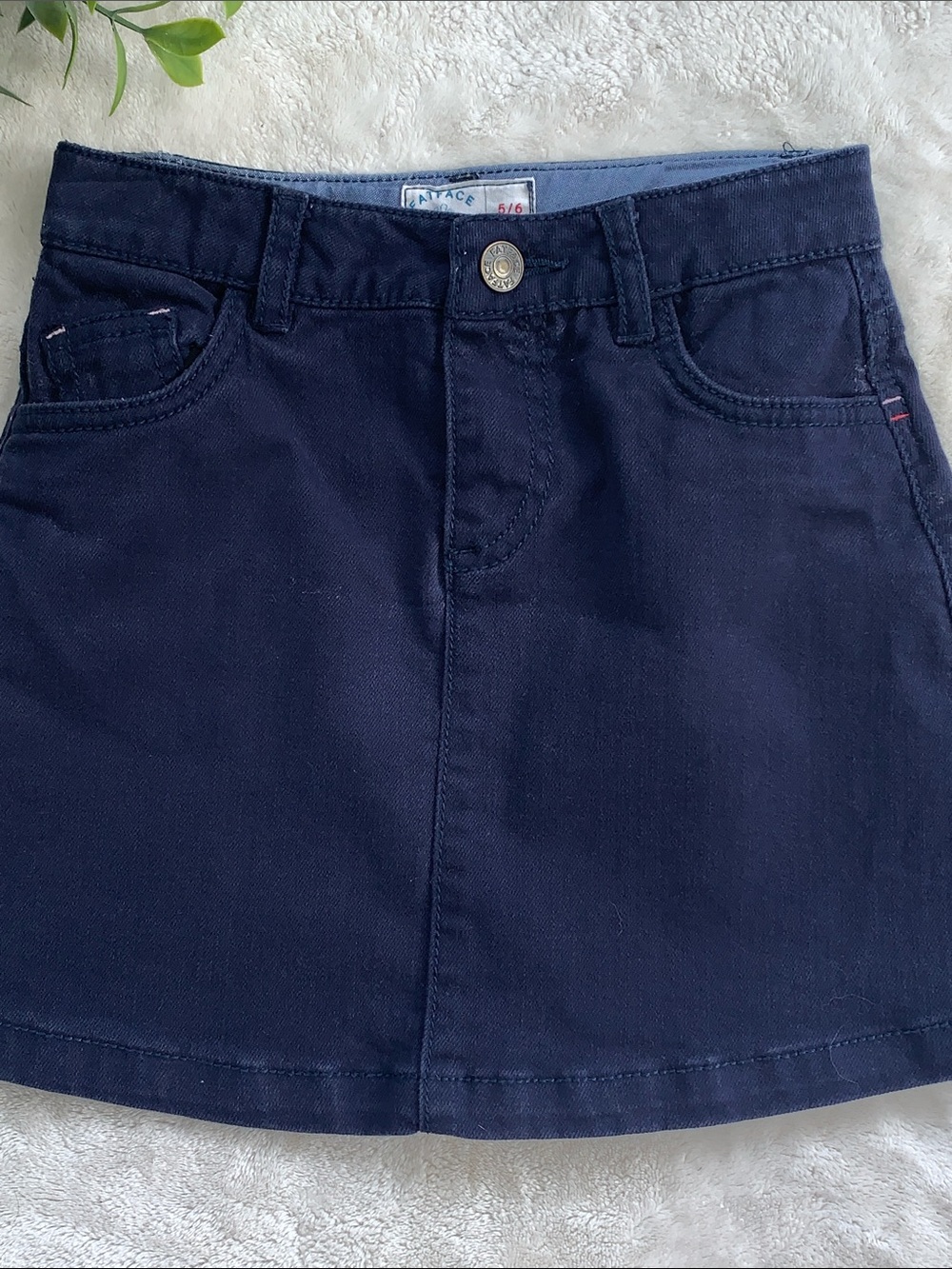 FatFace Navy Blue Skirt 5/6 EUC Girls